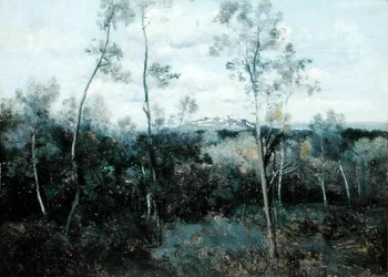 Le Mont Valerian (óleo sobre painel)