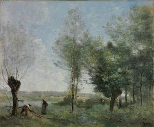 Memória de Coubron - Peinture de Jean Baptiste Camille Corot (1796-1875) - 1872 - Óleo sobre tela - 46x55,3 - Szepmuveszeti Muzeum, Budapeste, Hungria