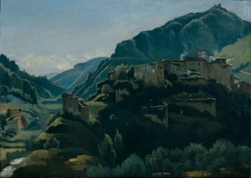 Meridionale Village (óleo sobre tela)
