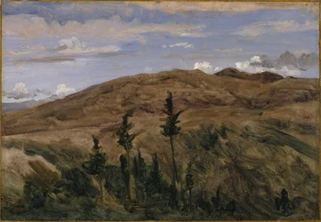 Montanhas em Auvergne, 1841-42 (óleo sobre papel montado sobre tela)