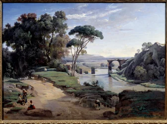 Ponte Narni, perto de Roma. Pintura de Camille Corot (1796-1875)