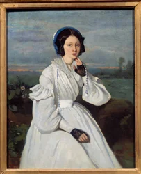 Retrato de Claire Sennegon (1821-?) Pintura de Camille Corot (1796-1875) 1837 Sol. 0,43x0,35 m