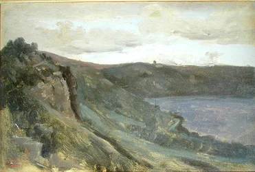 The Banks of the Tiber, Surrounded by Hills, c.1825-27 (oil on canvas)