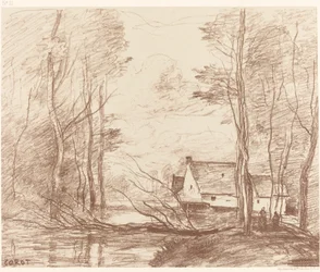 O Moinho de Cuincy, perto de Douai Le Moulin de Cuincy, pres Douai, 1871.