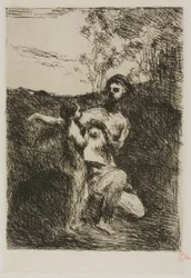 Vénus cortando as asas do Cupido, primeira placa