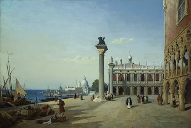 Vista de Veneza: A Piazzetta vista da Riva degli Schiavoni