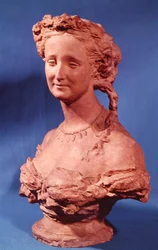 Busto de Eugenie-Marie de Montijo de Guzmán (1826-1920) Condesa de Teba (terracota)