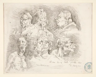 Croquis de Grotesques (Esboços de cabeças Grotescas)