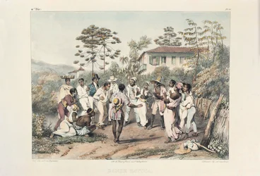 Grupo de dançarinos negros, ilustração de 
