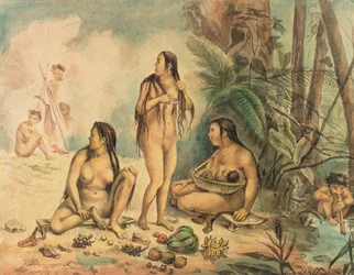 População Indígena de Cantagalo, c.1826 (aguarela sobre papel) (ver também 177054)