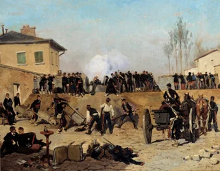 Cerco de Paris: "luta em Villejuif em 19/09/1870" Pintura de Edouard Detaille (1848-1912) 1870 Sol. 0,55x0,67 m Paris, musee d