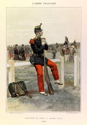 Tipos e uniformes da Armadura Francesa do Capitão Jules Richard, ilustrados por Edouard Detaille (1848-1912): Infantaria de linha em grande estilo em 1885, Coleção Parcial