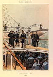 Tipos e uniformes da Armadura Francesa do Capitão Jules Richard, ilustrados por Edouard Detaille (1848-1912): Fuzileiro naval: Revue d