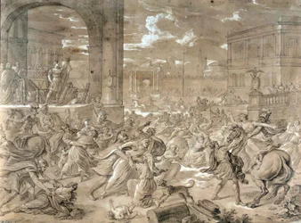 Rapto das Sabinas (óleo sobre tela)