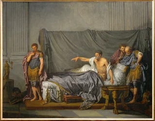 O imperador Lúcio Septímio Severo acusa o seu filho Caracalla de ter planeado o seu assassínio ...