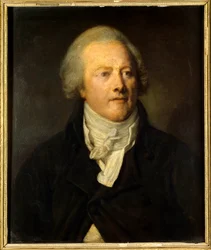 Retrato de Armand Gensonne (1758 - 1793), membro da assembléia legilial da convenção. Pintura de John the Baptist Greuze (1725-1805)