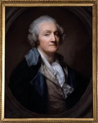 Auto-Retrato Pintura de Jean Baptiste Greuze (1725-1805) Sol do século XVIII. 0,73x0,59 m