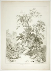 Placa seis de 38 de Oeuvres de J. B. Huet