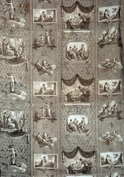 Tapeçaria representando a psique e o cupido. A partir de um desenho de Jean-Baptiste Huet (1745-1811)