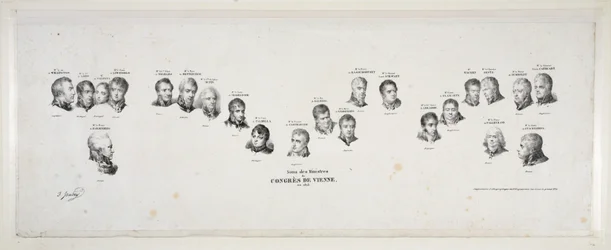 Nomes de Ministros do Congresso de Viena, 1815, pub. 1815