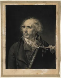 Retrato de Robert Hubert, c.1798-99 (giz preto e branco)