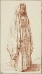 Uma mulher de vestido russo