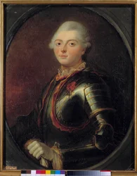 Retrato do Almirante Charles Henri Theodat, Conde de Estaing (1729-1794) Pintura de Jean Baptiste the Brun (1748-1813) 1769. Dim 0,83 x 0,66 m Versailles, Musee du Chateau