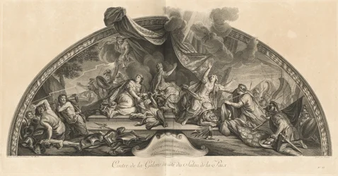 Holanda aceita a paz e se separa da Alemanha e Espanha 1678, Centro da Galeria ao lado do Salon de la Paix (Holanda aceita a paz e se separa da Alemanha e Espanha 1678, Centro da Galeria ao lado do Salão da Paz) [pl. 33