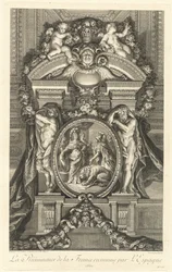 La Préeminence de la France reconhecido pela Espanha 1662 (A Preeminência da França Reconhecida pela Espanha 1662) [pl. 17]