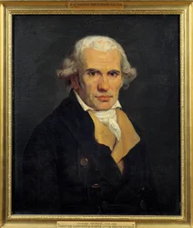 Retrato de Gaspard Monge, Conde de Peluse (1746 - 1818), matemático francês. Pintura de Jean-Baptiste Mauzaisse (1784 - 1844).