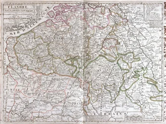 Mapa da Bélgica (Gravura