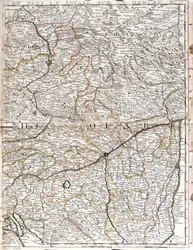 Mapa da Suábia (Alemanha) (Gravura