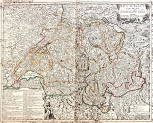 Mapa da Suíça (Gravura