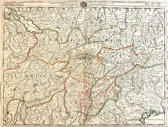 Mapa da Província do Tirol (Alemanha) (Gravura