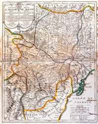 Mapa do Reino de Aragão (Espanha) (Gravura