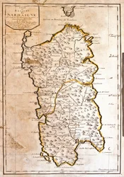 Mapa do Reino da Sardenha (Itália)