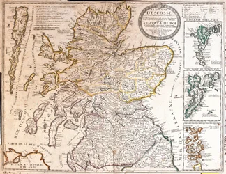 Mapa do Reino da Escócia, sob o Reinado de James II