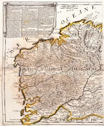 Mapa do reino da Galiza (Espanha) (Gravura