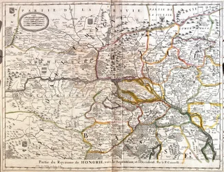 Mapa da parte noroeste do Reino da Hungria (Gravura