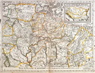 Mapa da parte nordeste do Reino da Hungria (Gravura