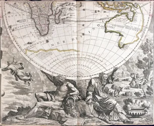 Mapa do hemisfério sul do mundo