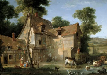 Quinta dos Pormenores. Pintura de Jean Baptiste Oudry (1686-1755) 1750 Sol. 1,3x2,12 m