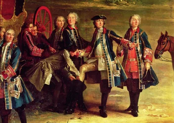 A bota do rei, detalhe da reunião para o Puits-du-Roi Hunt em Compiegne (detalhe de 191987)