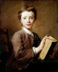 Um menino com um livro, c1740.