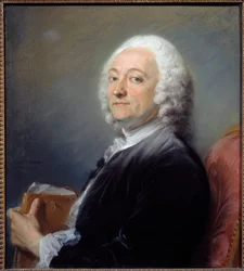 Retrato do pintor Hubert Drouais (1699-1767) Pastel de Jean-Baptiste Perroneau (Jean Baptiste Perronneau) (1715-1783) 1754 Sol: 0,64x0,57 m Orleans, musee des Beaux Arts - Retrato do pintor Hubert Drouais (1699-1767). Pastel pintura b