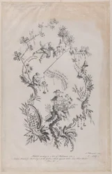 Um novo livro de ornamentos chineses. Inventado e gravado por J. Pillement, 1755.,