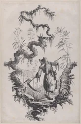 Impressão de ornamento de chinoiserie, 1755.