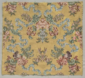 Comprimento de seda brocada, 1723-1774.