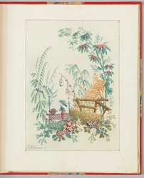 Desenho ornamental de "Nouvelle suite de cahiers arabesques chinois a l