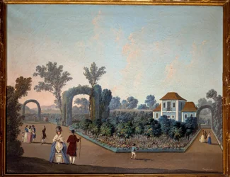 Vista dos jardins do Benfica em Lisboa em 1785 Aguarela de Jean Pillement (1728-1808) 1785 Paris, Artes Decorativas